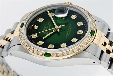 green vigneete diamond and emerald rolex men s watch|Green Dial Rolex .